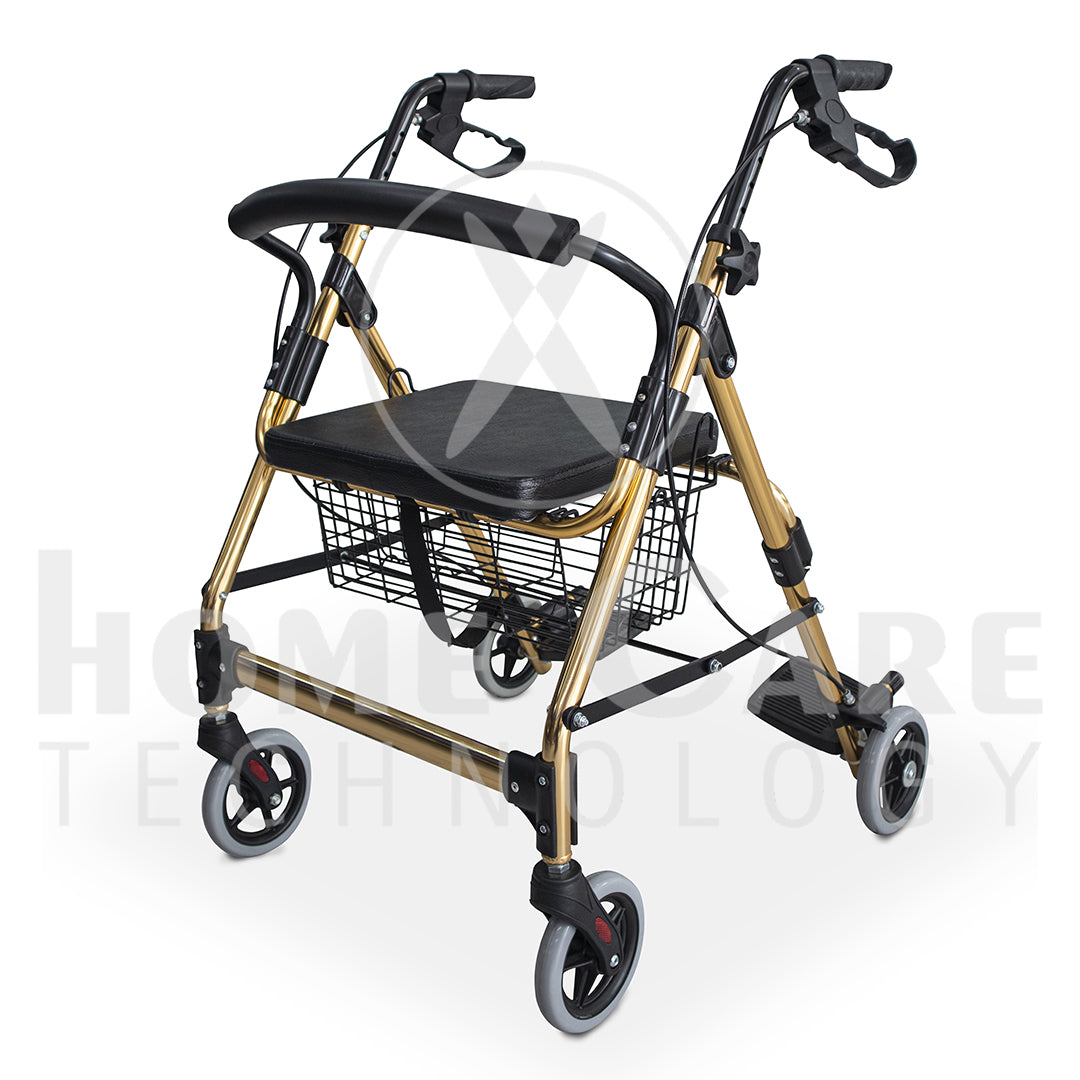 Caminador de lujo dorado con piecero FT414 Imagen principal del producto