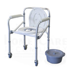 Silla sanitaria con ruedas en aluminio FT701