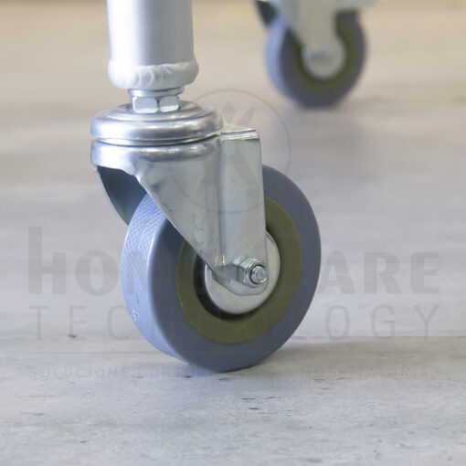 Silla sanitaria con ruedas en aluminio FT701