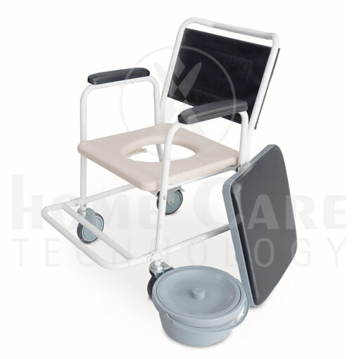 Silla sanitaria asiento blando y piecero FT703 Imagen secundaria del producto