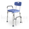 SILLA DE DUCHA CON BRAZOS AZUL - Imagen 2