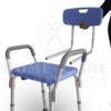 SILLA DE DUCHA CON BRAZOS AZUL - Imagen 3