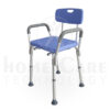 SILLA DE DUCHA CON BRAZOS AZUL