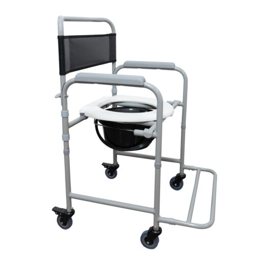 SILLA SANITARIA EN ACERO CON ESPALDAR - Imagen 4